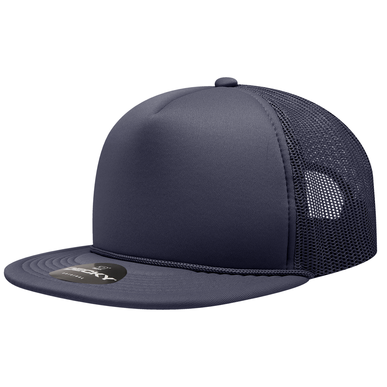 Decky 6026 5 Panel High Profile Structured Foam Trucker - Navy