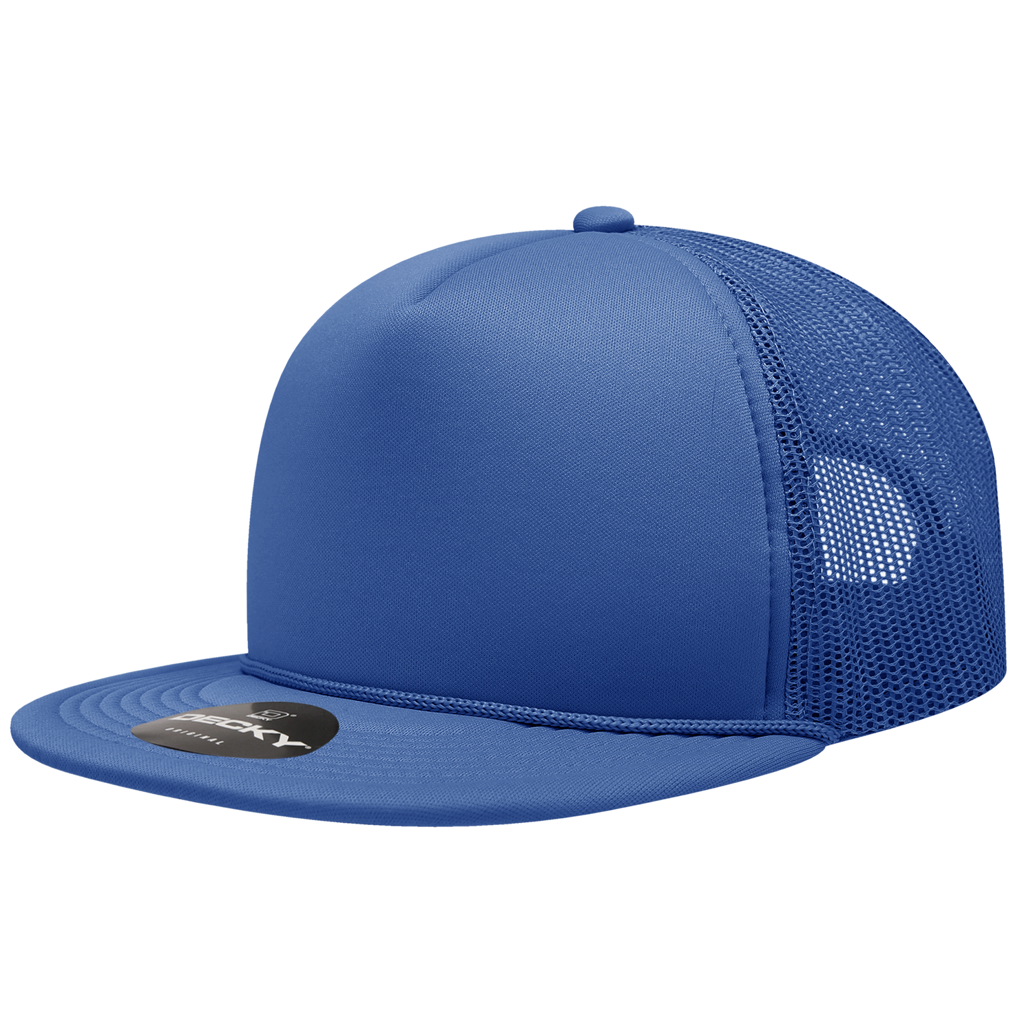 Decky 6026 5 Panel High Profile Structured Foam Trucker - Royal