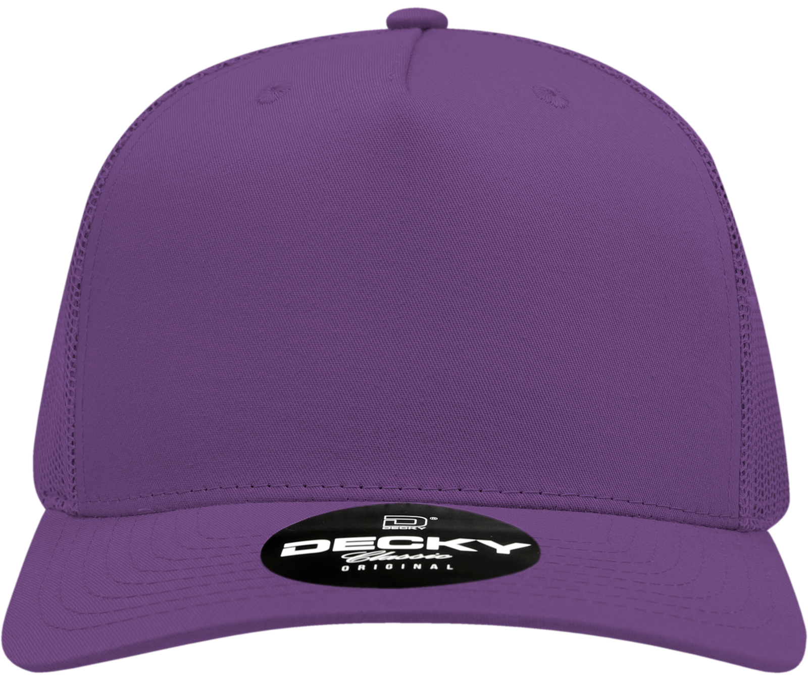 Decky 6030 5 Panel Mid Profile Structured Cotton Blend Trucker - Purple