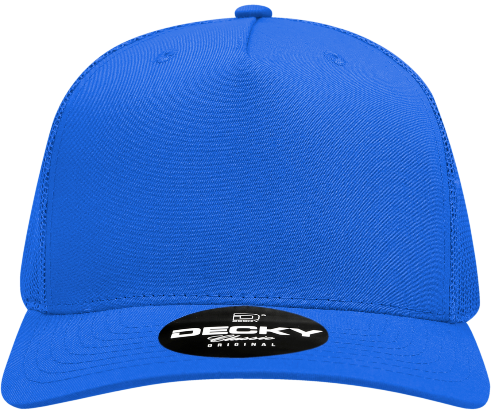 Decky 6030 5 Panel Mid Profile Structured Cotton Blend Trucker - Royal