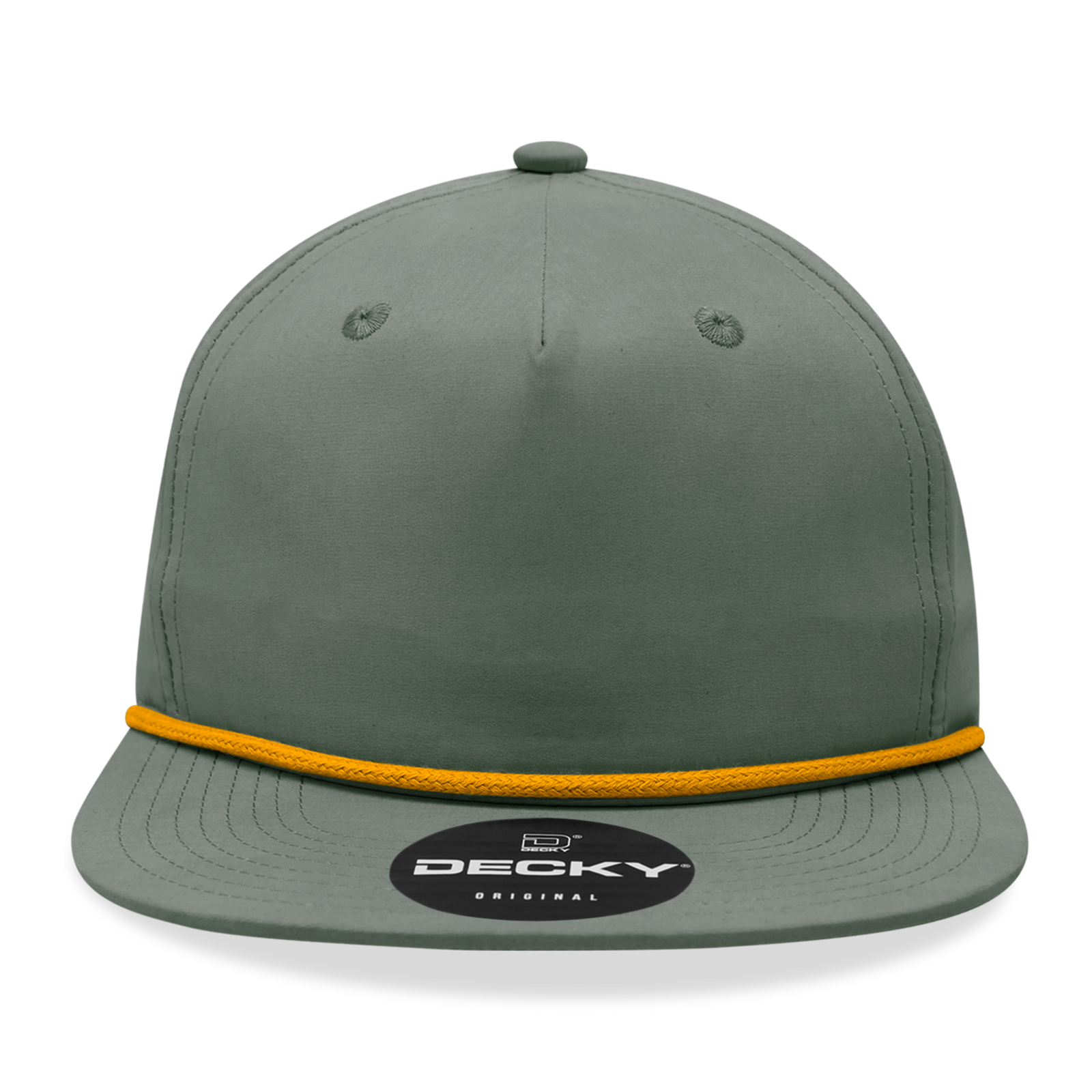 Decky 6032 5 Panel Half Dome Profile Relaxed Cotton Blend Rope Hat - Loden Amber