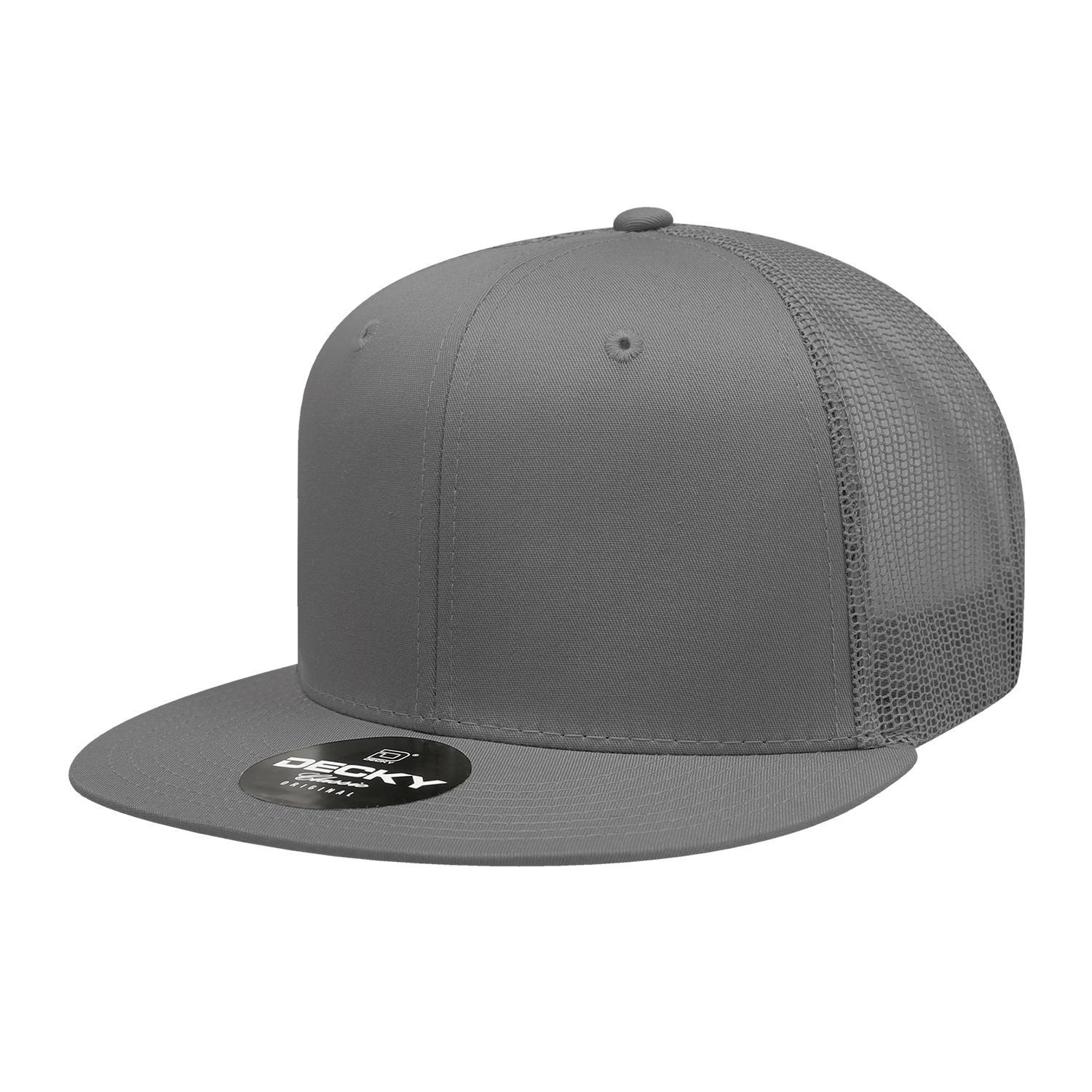 Decky 6033 6 Panel High Profile Structured Cotton Blend Trucker - Charcoal