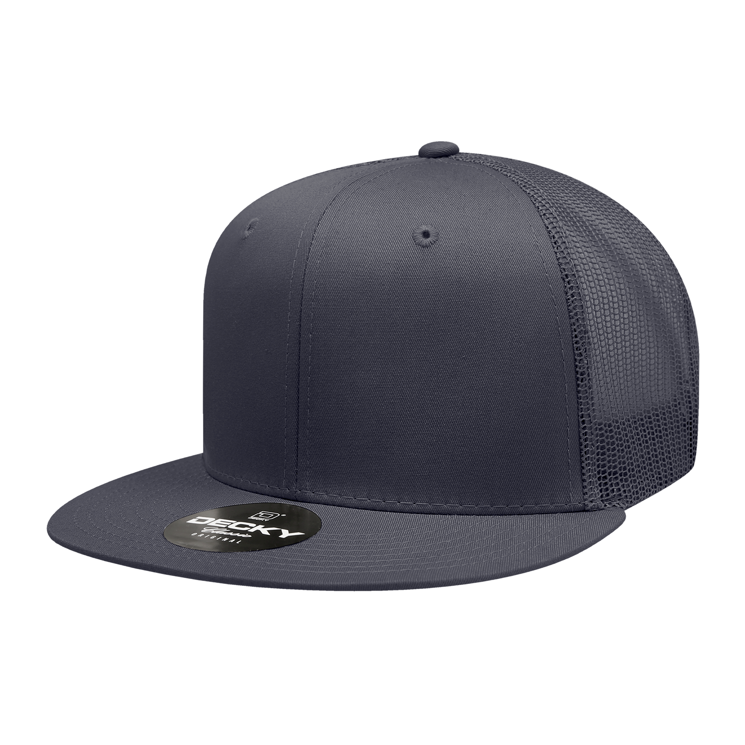 Decky 6033 6 Panel High Profile Structured Cotton Blend Trucker - Navy
