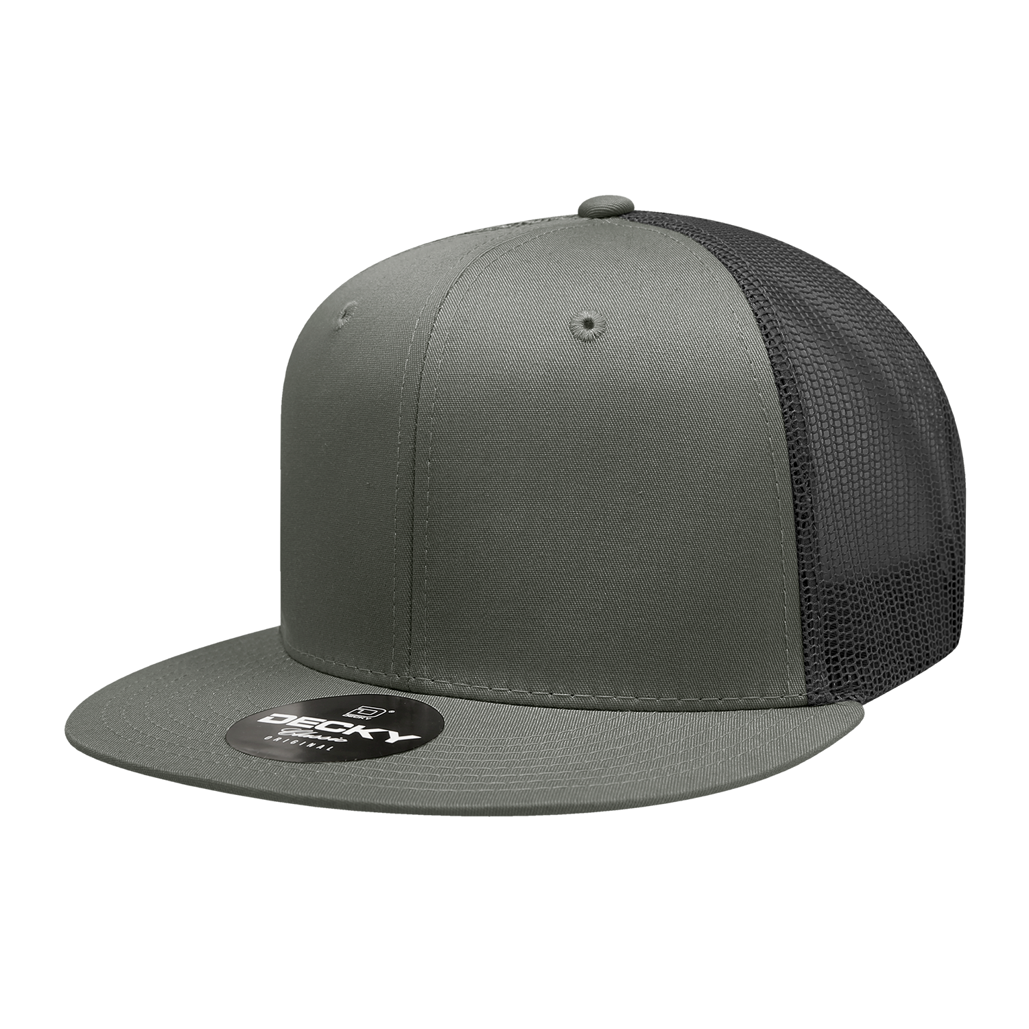 Decky 6033 6 Panel High Profile Structured Cotton Blend Trucker - Olive Black