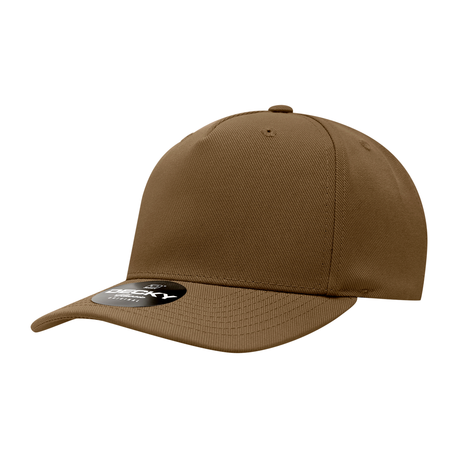 Decky 6038 5 Panel Mid Profile Structured Polyester Cap - Coyote