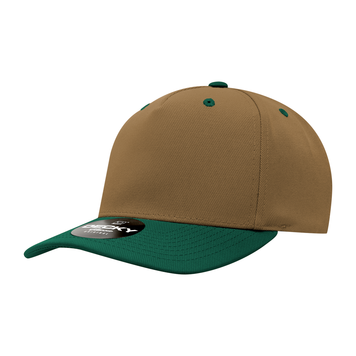 Decky 6038 5 Panel Mid Profile Structured Polyester Cap - Coyote Forest