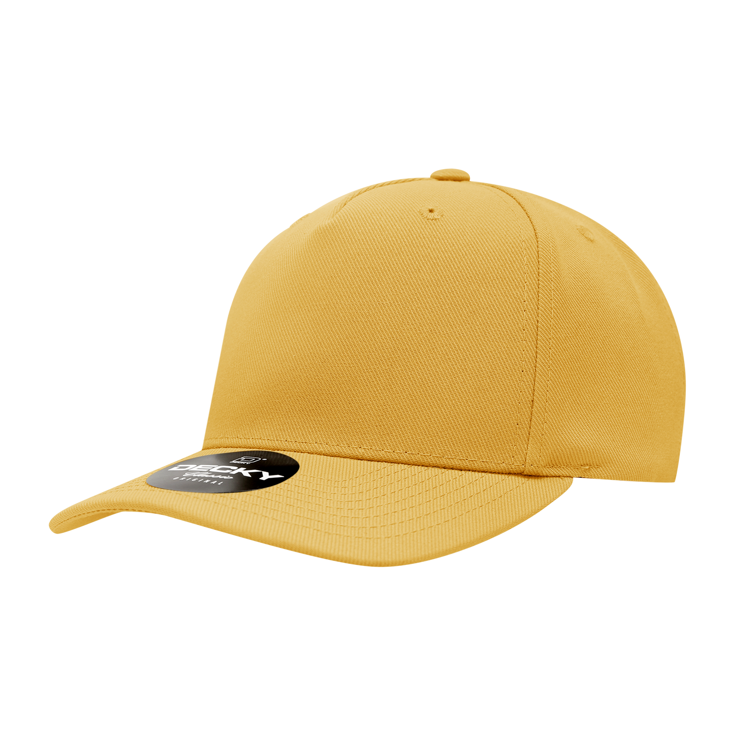 Decky 6038 5 Panel Mid Profile Structured Polyester Cap - Gold