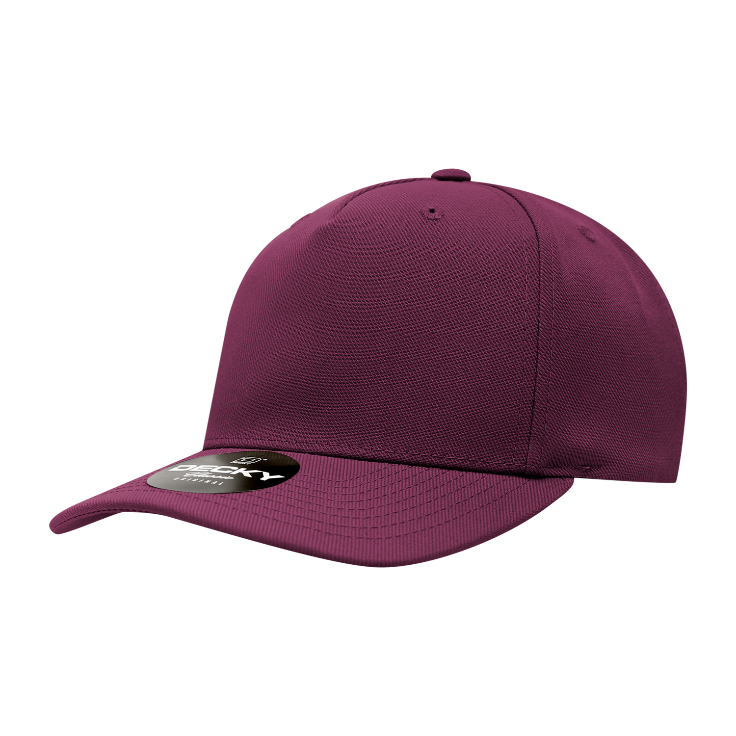 Decky 6038 5 Panel Mid Profile Structured Polyester Cap - Maroon