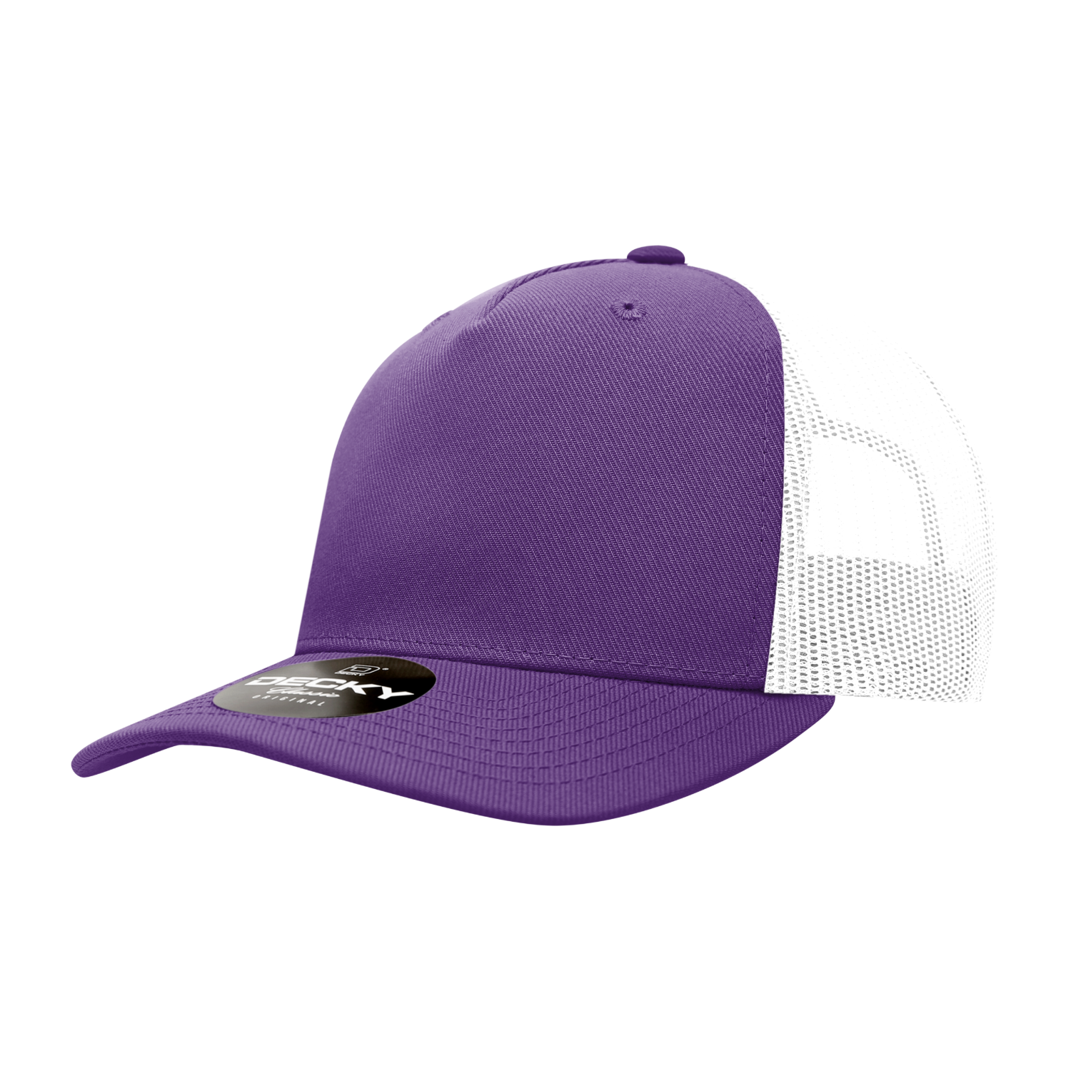 Decky 6039 5 Panel Mid Profile Structured Acrylic/polyester Trucker - Purple White