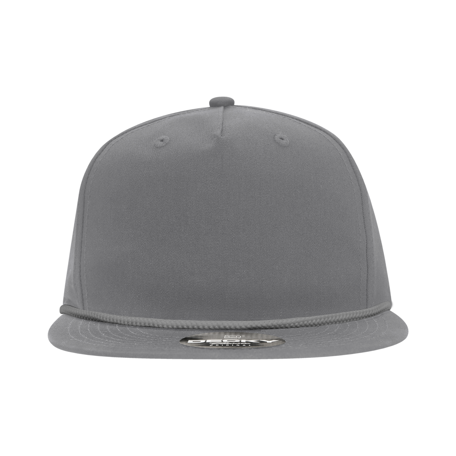 Decky 6042 5 Panel Half Dome Profile Relaxed Cotton Blend Rope Hat - Grey