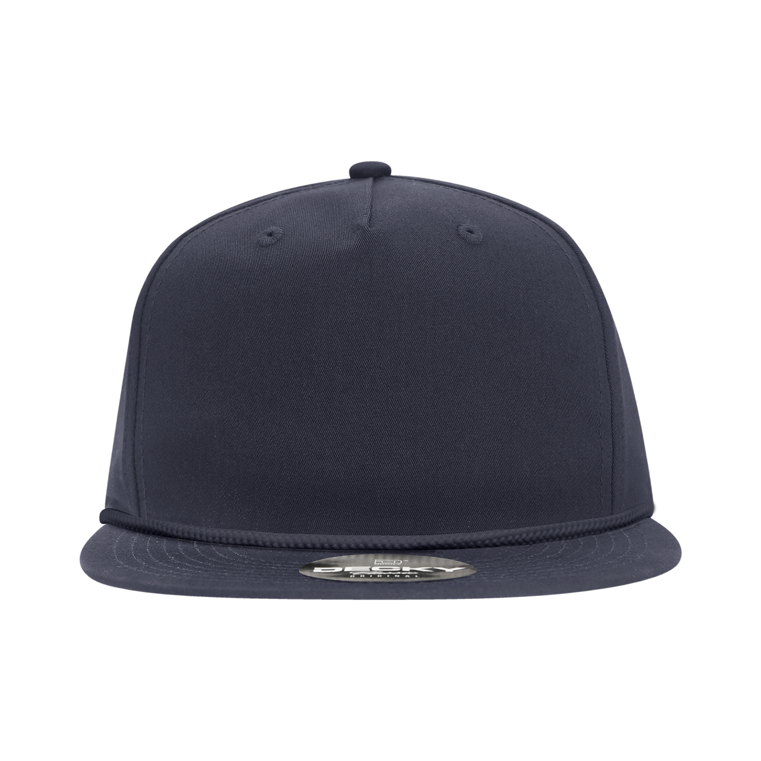 Decky 6042 5 Panel Half Dome Profile Relaxed Cotton Blend Rope Hat - Navy