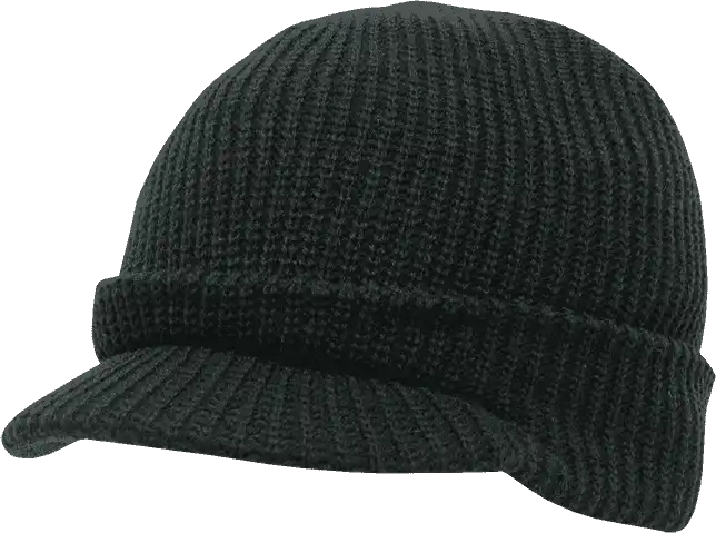 Decky 605 Gi Jeep Beanie with Visor Black / one Size Fits Most