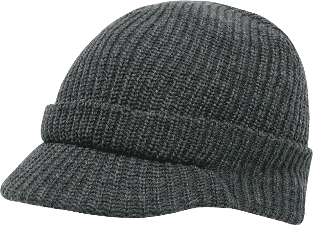 Decky 605 Gi Jeep Beanie with Visor - Heather Charcoal