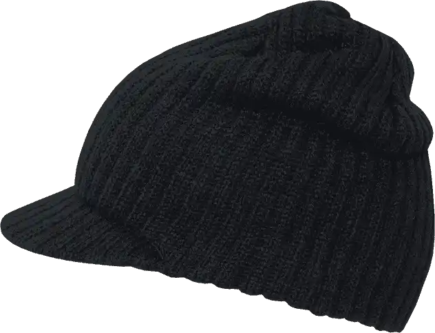 Decky 621 Campus Jeep Beanie with Visor Black / one Size Fits Most