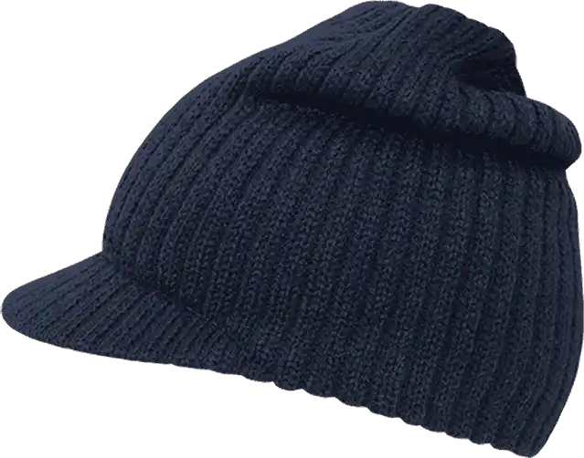 Decky 621 Campus Jeep Beanie with Visor - Navy - one Size Fits Most
