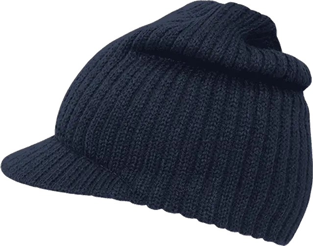 Decky 621 Campus Jeep Beanie with Visor - Navy - one Size Fits Most