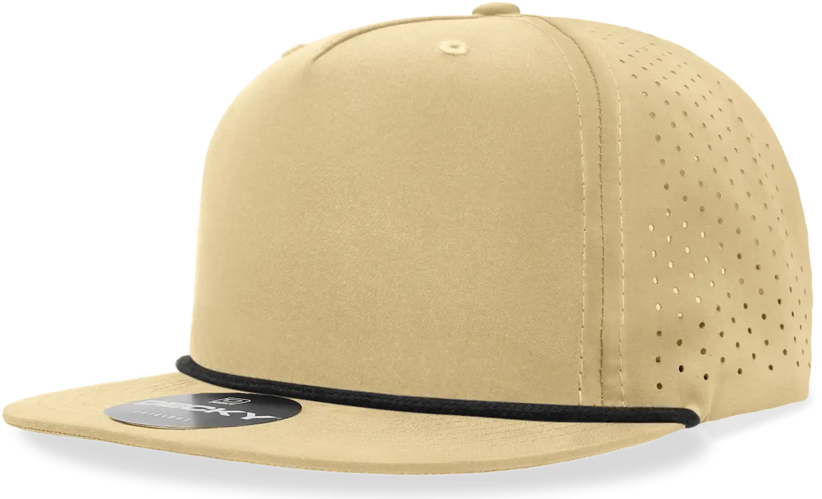 Decky 6226 5 Panel High Performance Rope Cap - Birch Black - one Size Fits Most