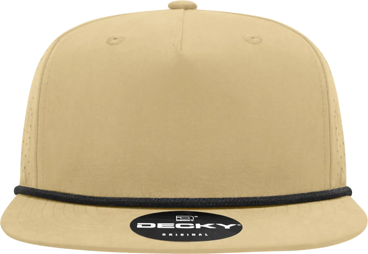 Decky 6226 5 Panel High Performance Rope Cap - Birch Black - one Size Fits Most