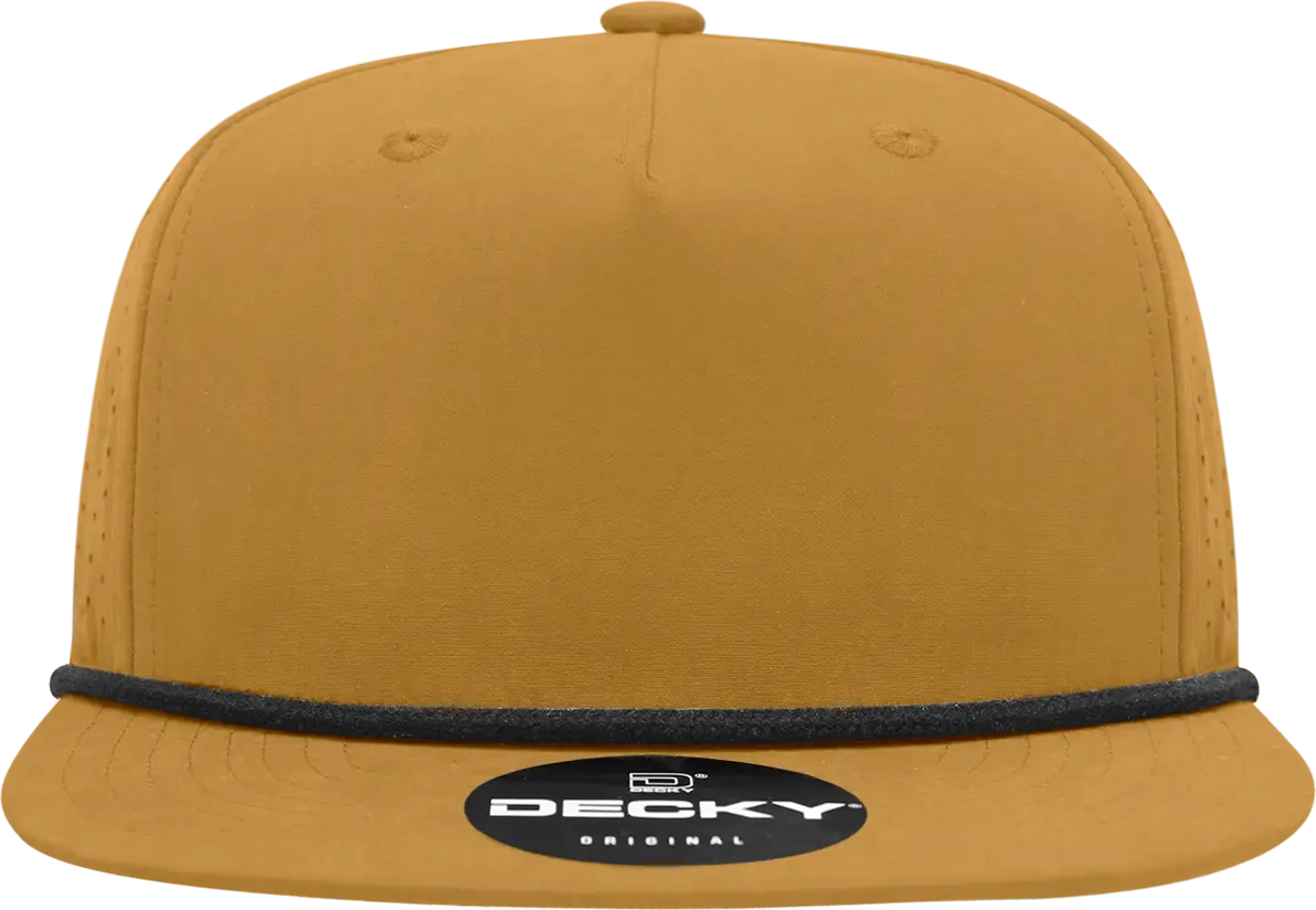 Decky 6226 5 Panel High Performance Rope Cap - Biscuit Black - one Size Fits Most