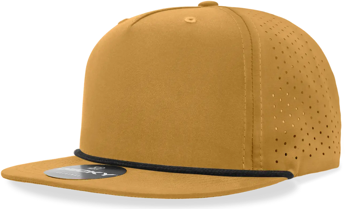 Decky 6226 5 Panel High Performance Rope Cap - Biscuit Black - one Size Fits Most