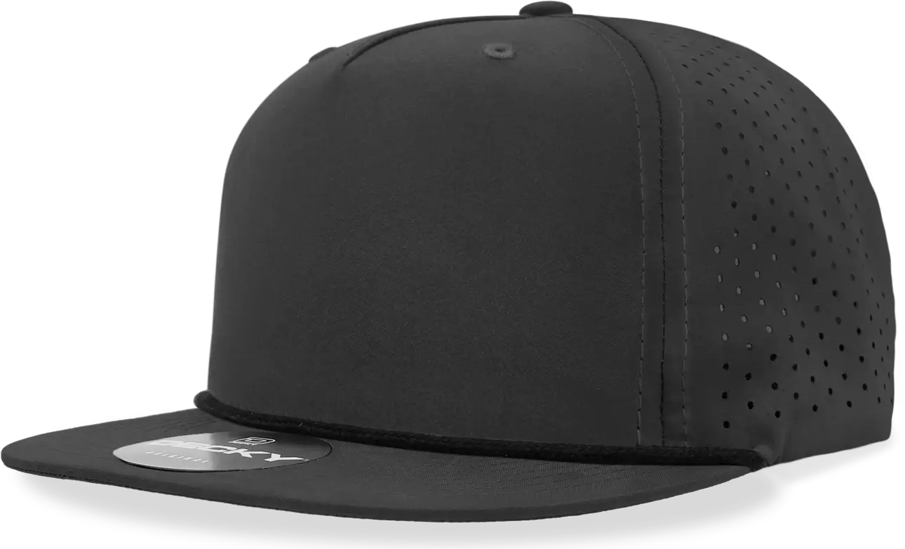 Decky 6226 5 Panel High Performance Rope Cap - Black