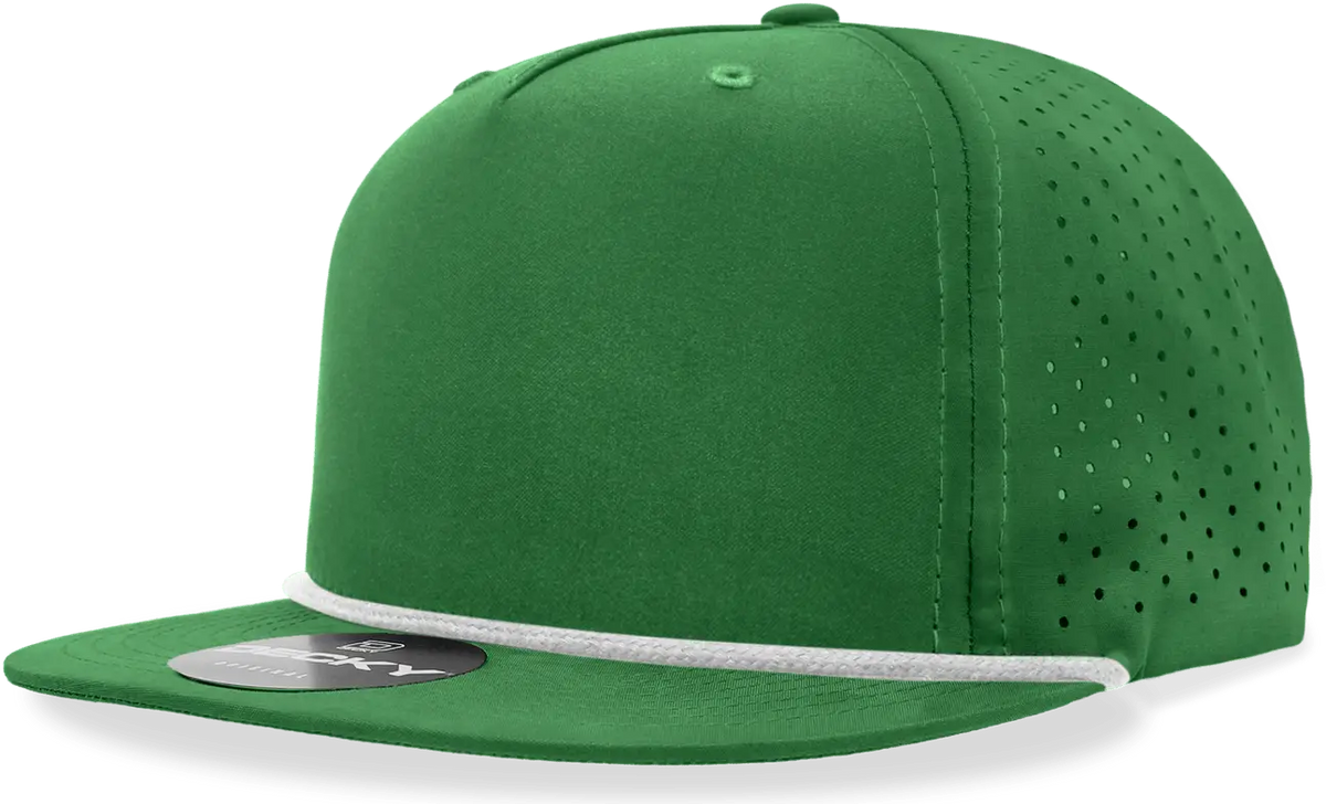 Decky 6226 5 Panel High Performance Rope Cap - Forest White