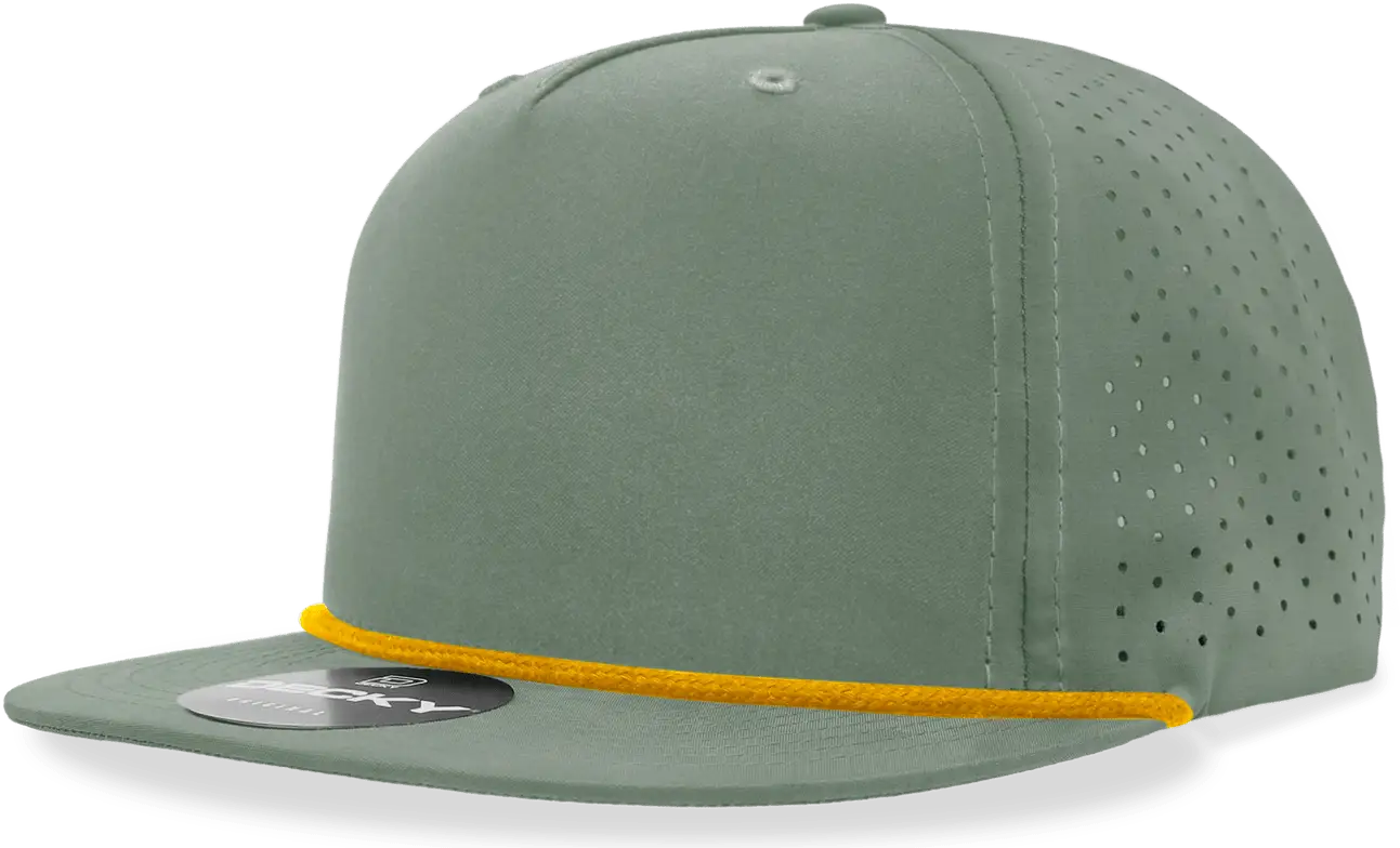 Decky 6226 5 Panel High Performance Rope Cap - Loden Amber