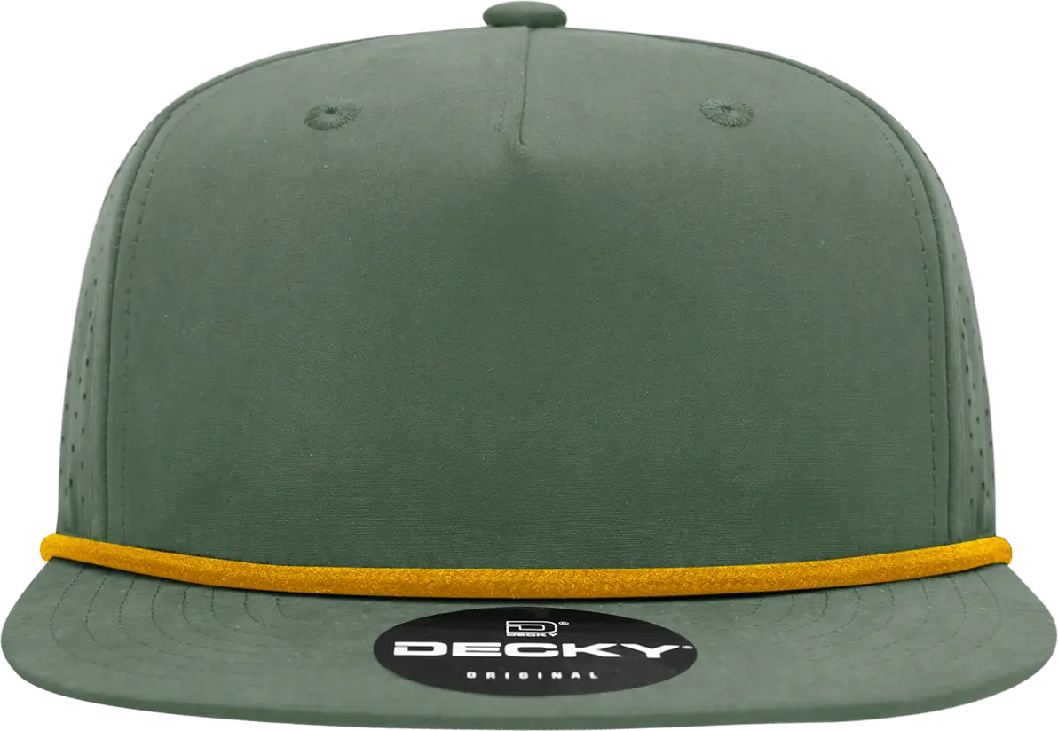 Decky 6226 5 Panel High Performance Rope Cap - Loden Amber - one Size Fits Most