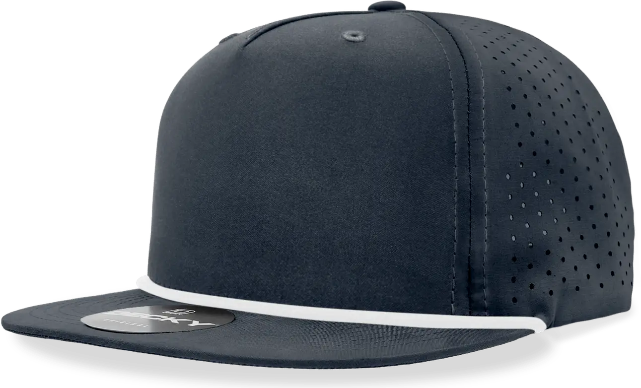 Decky 6226 5 Panel High Performance Rope Cap - Navy White