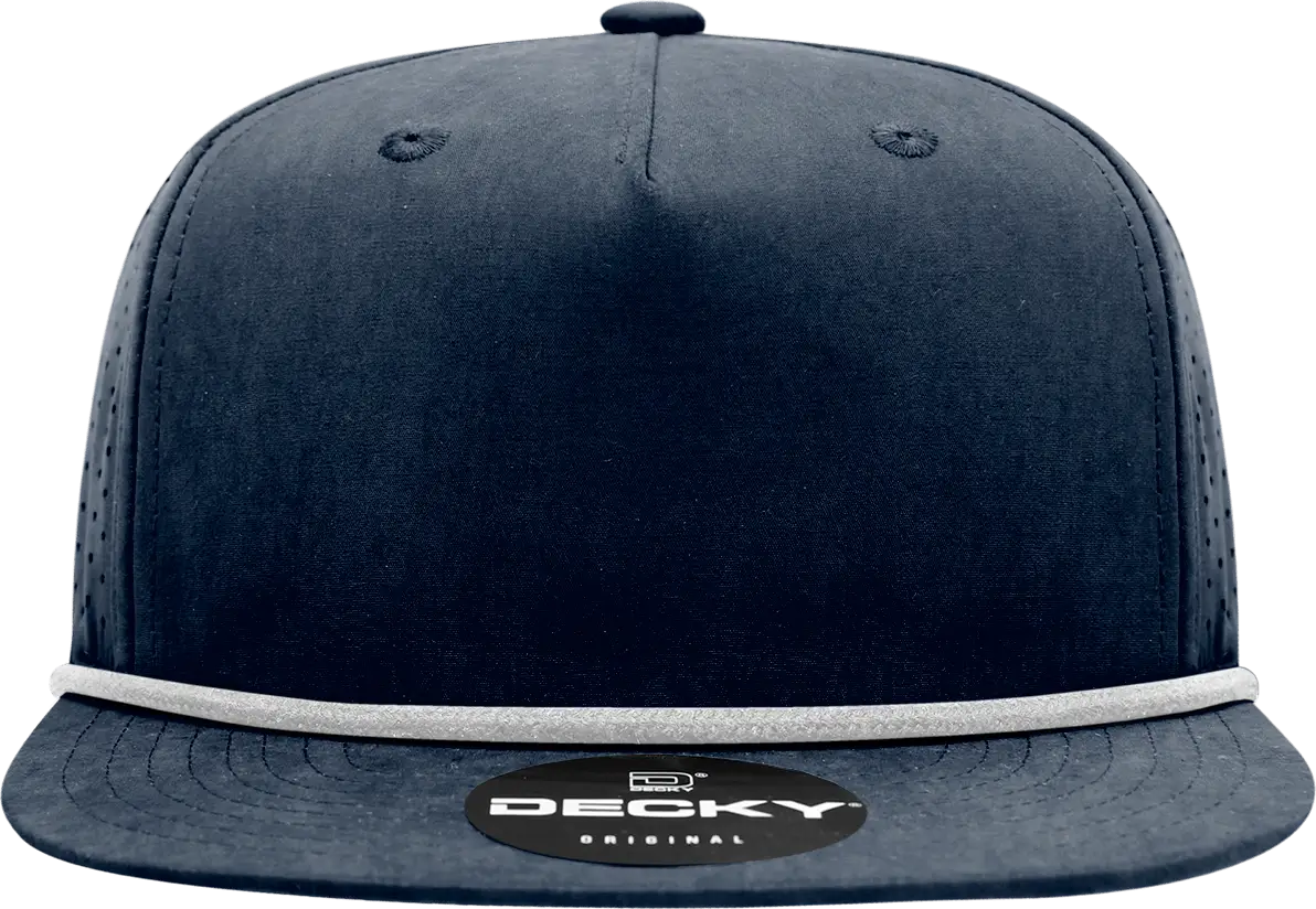 Decky 6226 5 Panel High Performance Rope Cap - Navy White