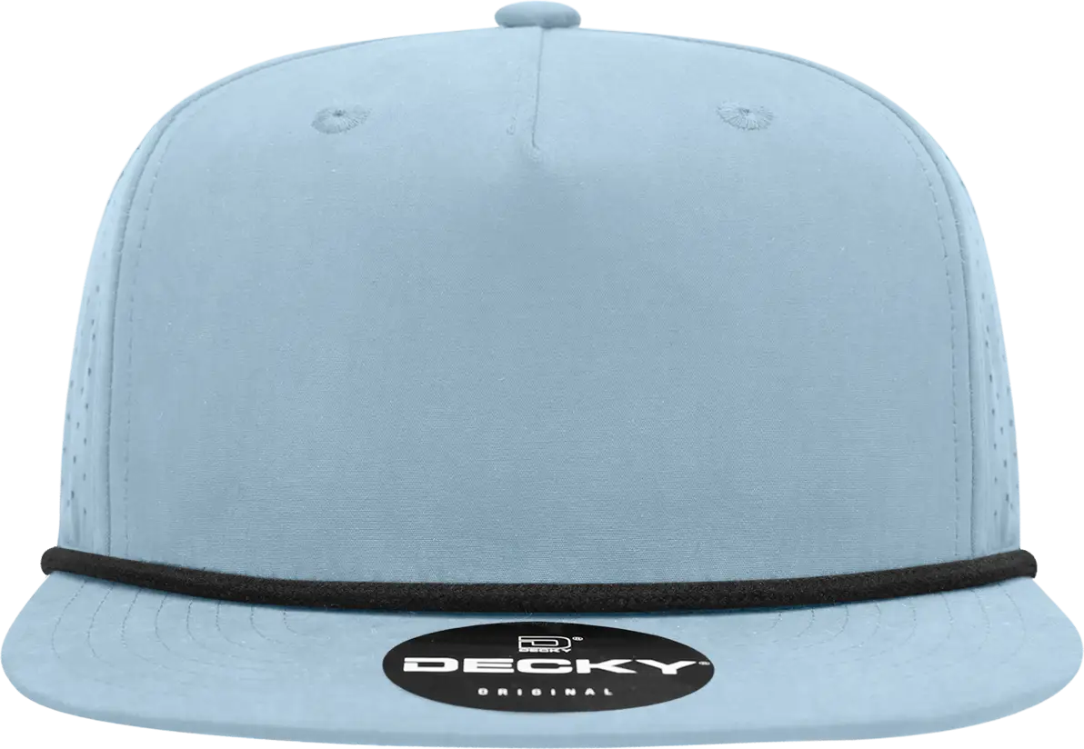 Decky 6226 5 Panel High Performance Rope Cap - Sky Black - one Size Fits Most