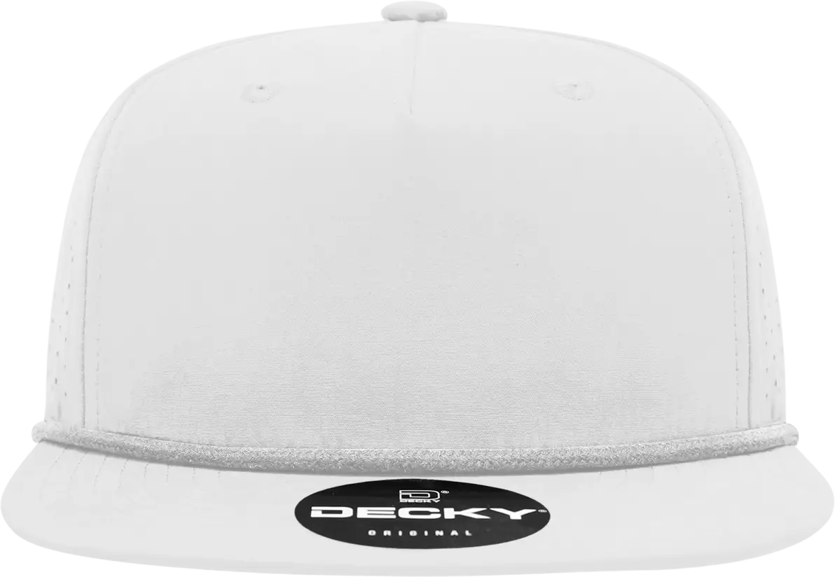Decky 6226 5 Panel High Performance Rope Cap - White - one Size Fits Most
