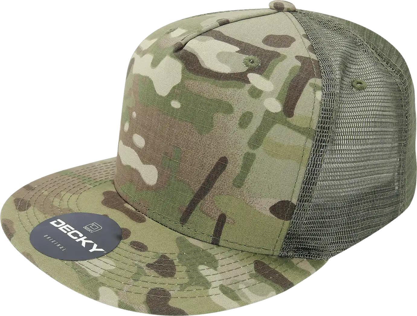 Decky 6304 Multicam 5 Panel Trucker Cap Mcu Camo Olive / one Size Fits Most
