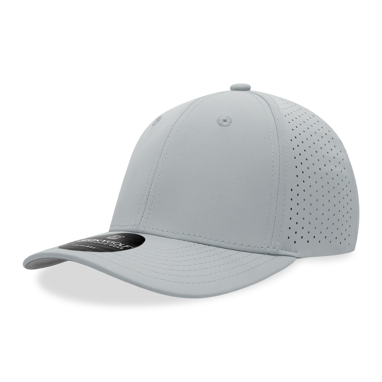 Decky 6412 6 Panel Mid Prof Perforated Cap - Grey
