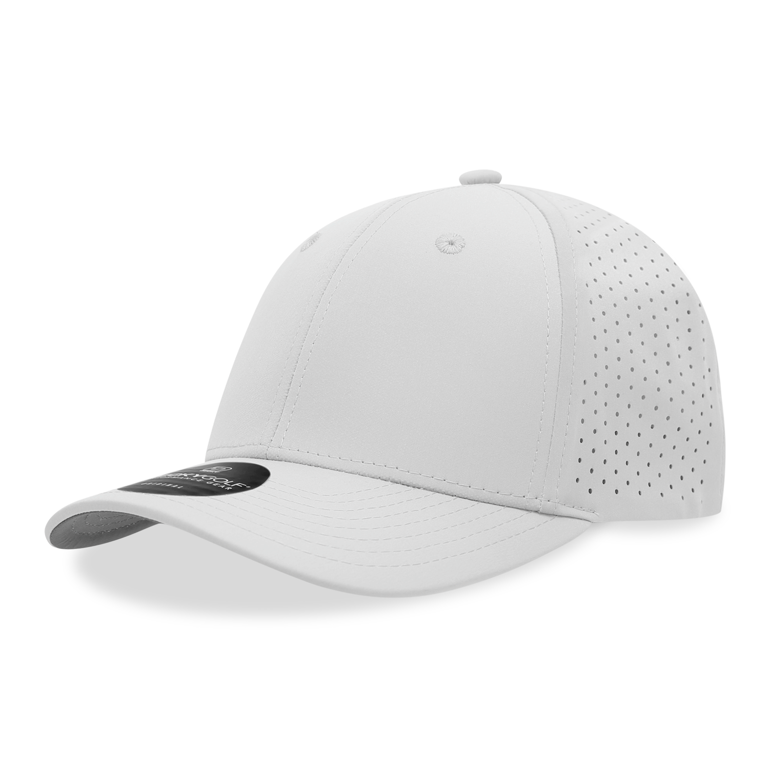 Decky 6412 6 Panel Mid Prof Perforated Cap - White