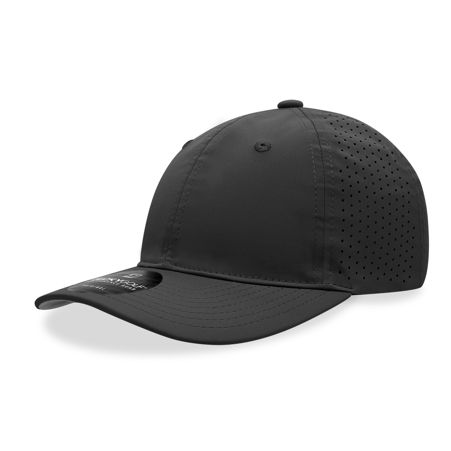 Decky 6413 6 Panel Relaxed Perforated Cap - Black