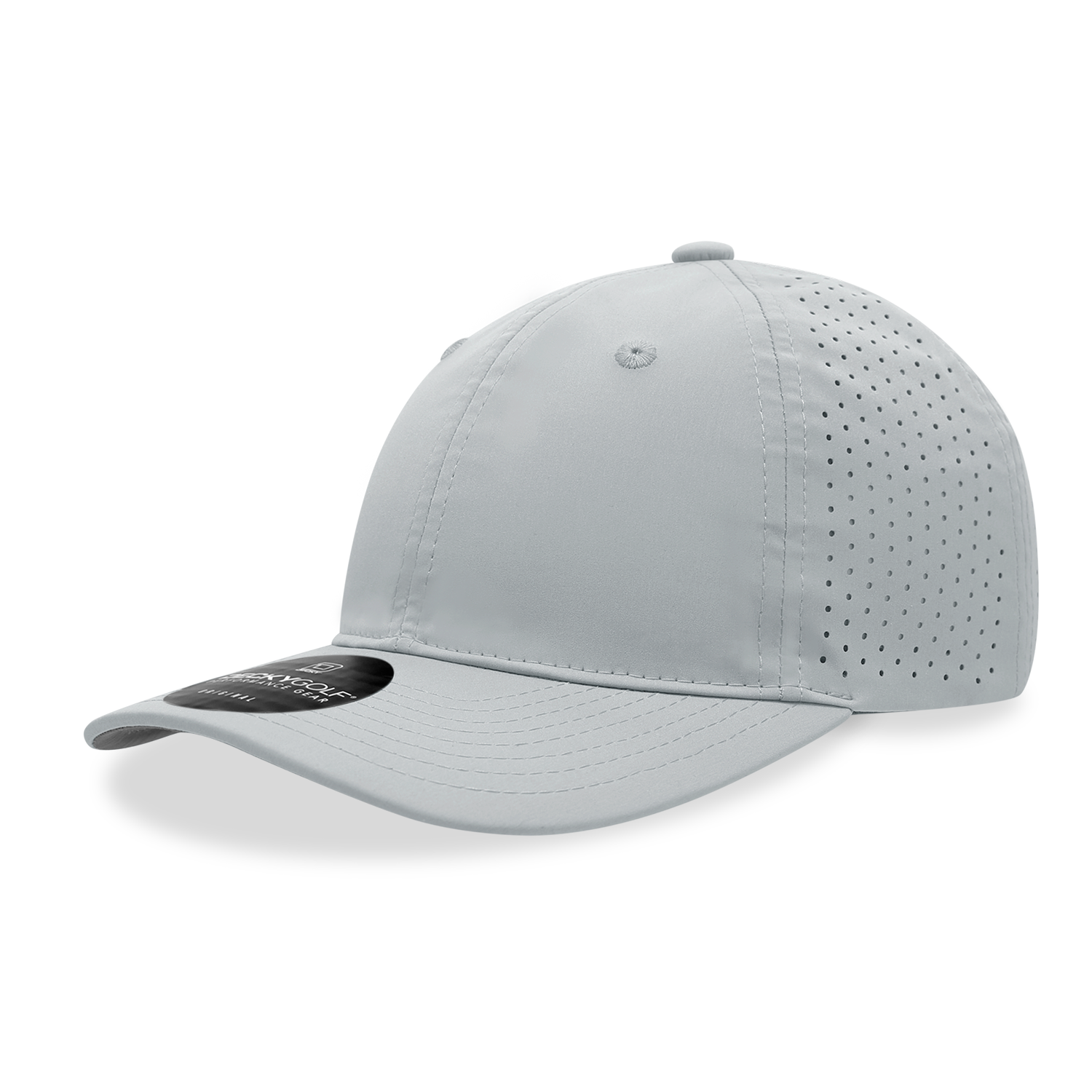 Decky 6413 6 Panel Relaxed Perforated Cap - Grey
