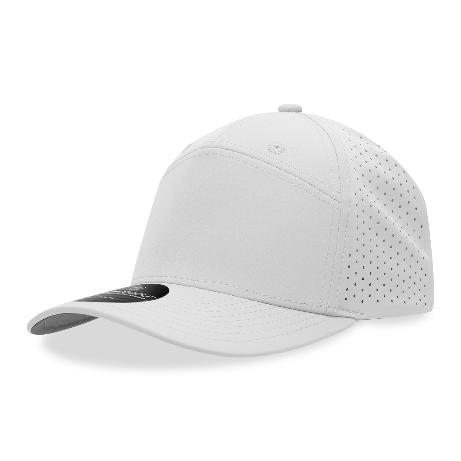 Decky 6416 7 Panel Perforated Cap - White