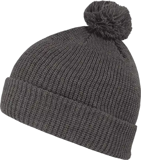 Decky 686 Pom Acrylic Beanie - Heather Charcoal - Dark Gray / one Size Fits Most