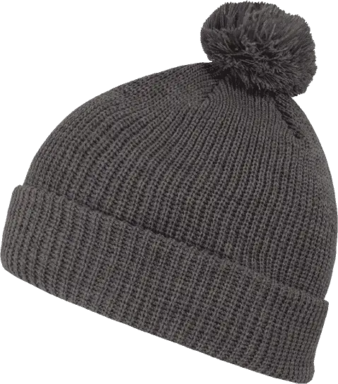 Decky 686 Pom Acrylic Beanie - Heather Charcoal