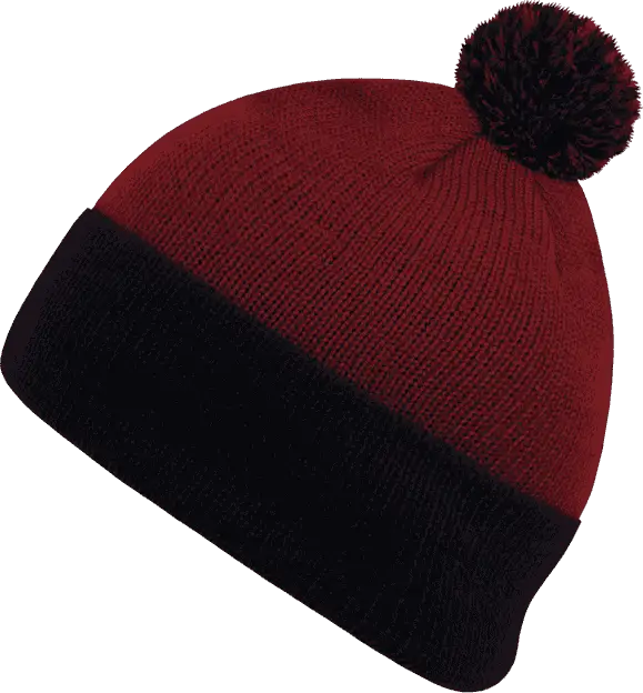 Decky 687 Athletic Pom Beanie - Red Navy
