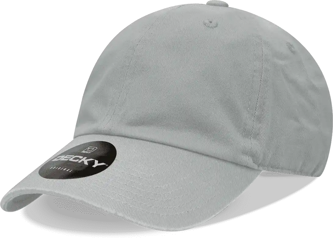 Decky 7005 Kids Relaxed Washed Cotton Cap - Gray - one Size Fits Most