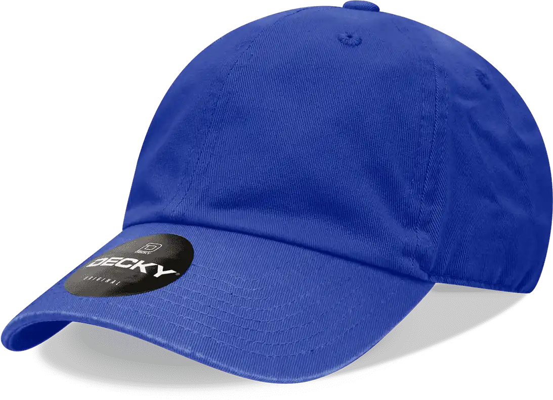Decky 7005 Kids Relaxed Washed Cotton Cap - Royal - one Size Fits Most