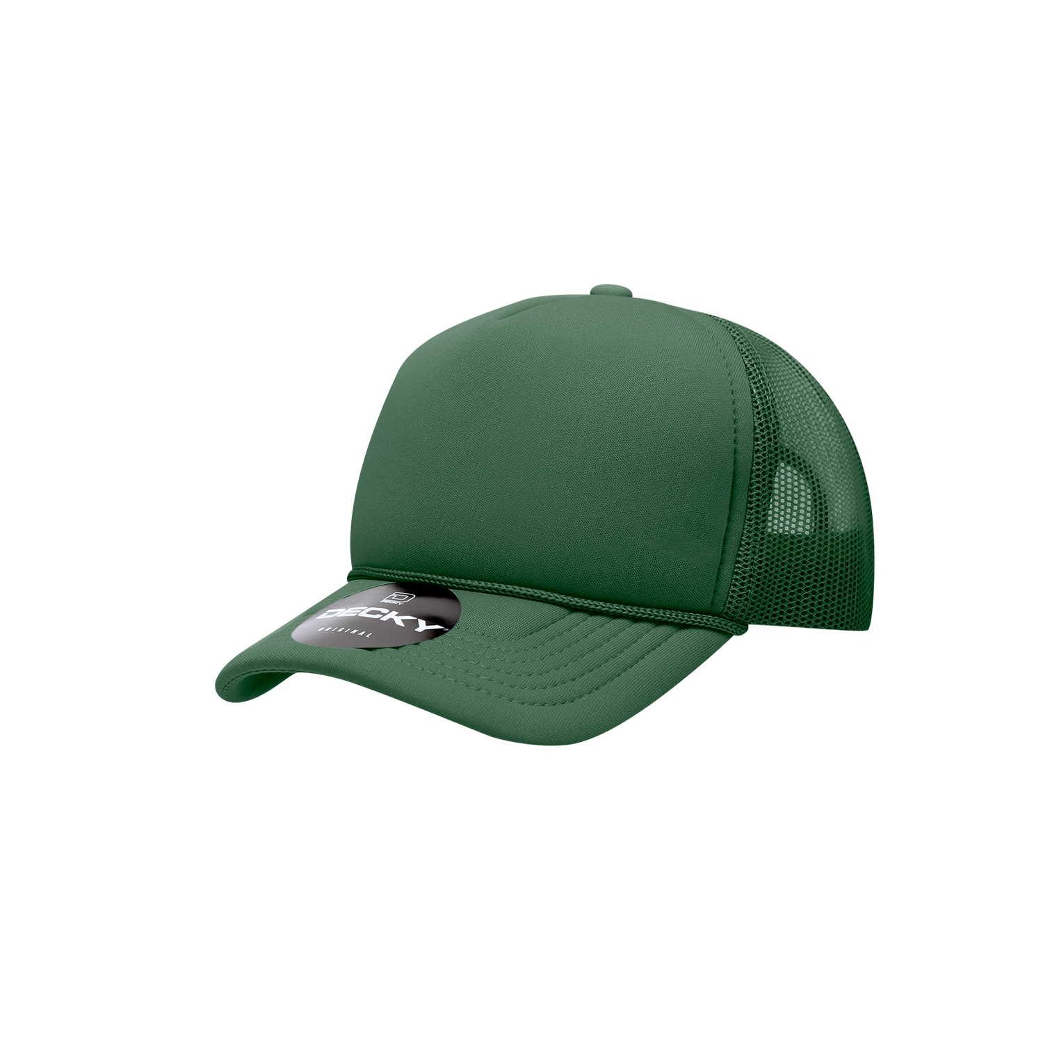 Decky 7010 Youth 5 Panel Mid Profile Structured Foam Trucker - Forest