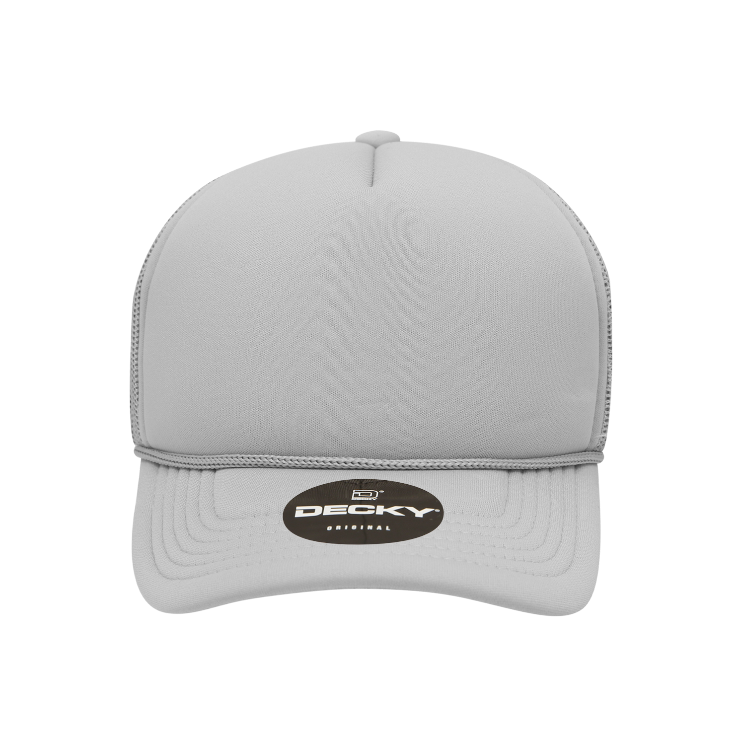 Decky 7010 Youth 5 Panel Mid Profile Structured Foam Trucker - Grey