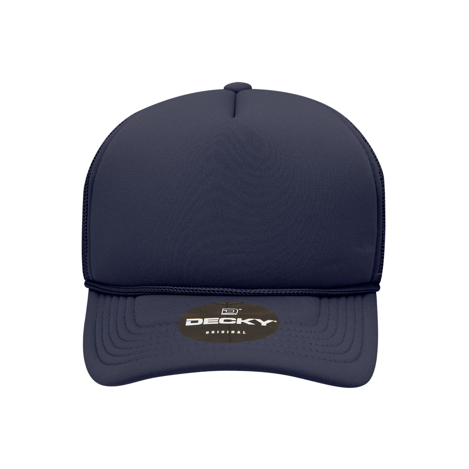 Decky 7010 Youth 5 Panel Mid Profile Structured Foam Trucker - Navy