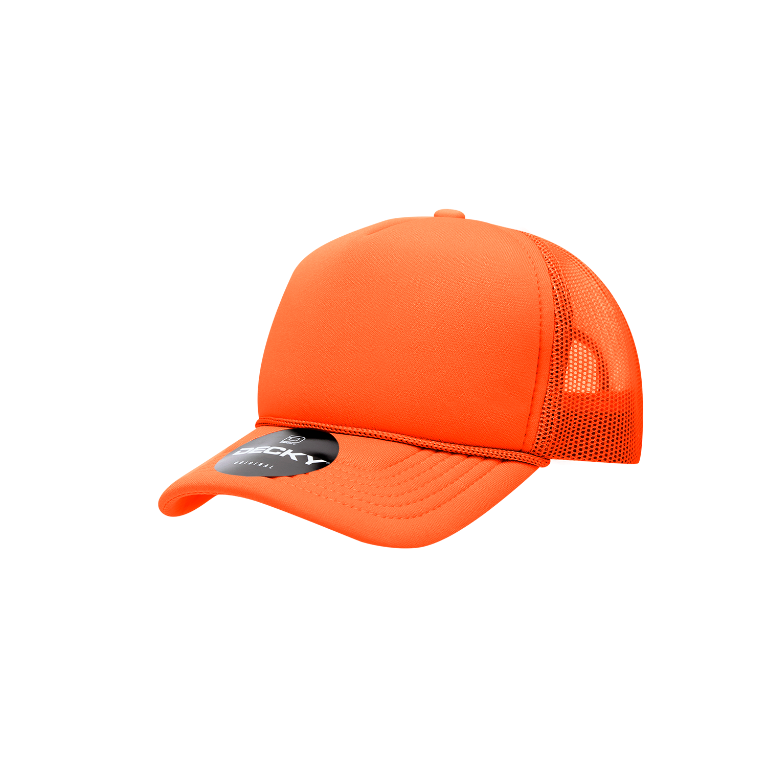 Decky 7010 Youth 5 Panel Mid Profile Structured Foam Trucker - Orange
