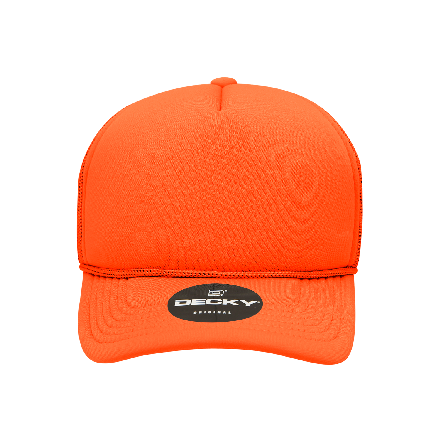 Decky 7010 Youth 5 Panel Mid Profile Structured Foam Trucker - Orange