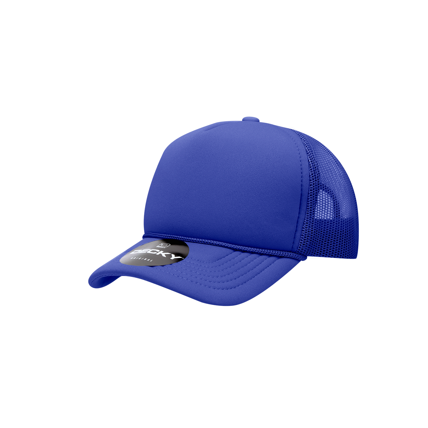 Decky 7010 Youth 5 Panel Mid Profile Structured Foam Trucker - Royal