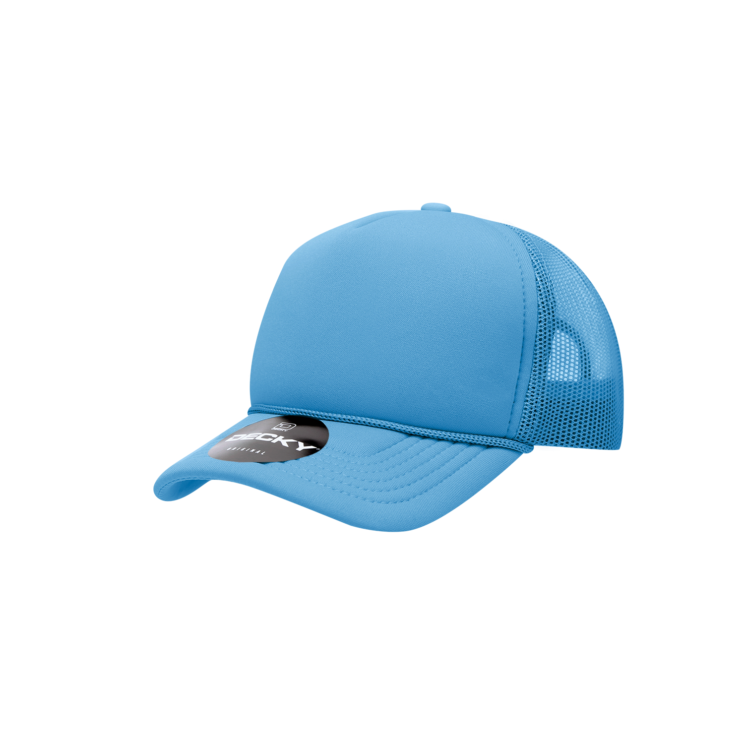 Decky 7010 Youth 5 Panel Mid Profile Structured Foam Trucker - Sky